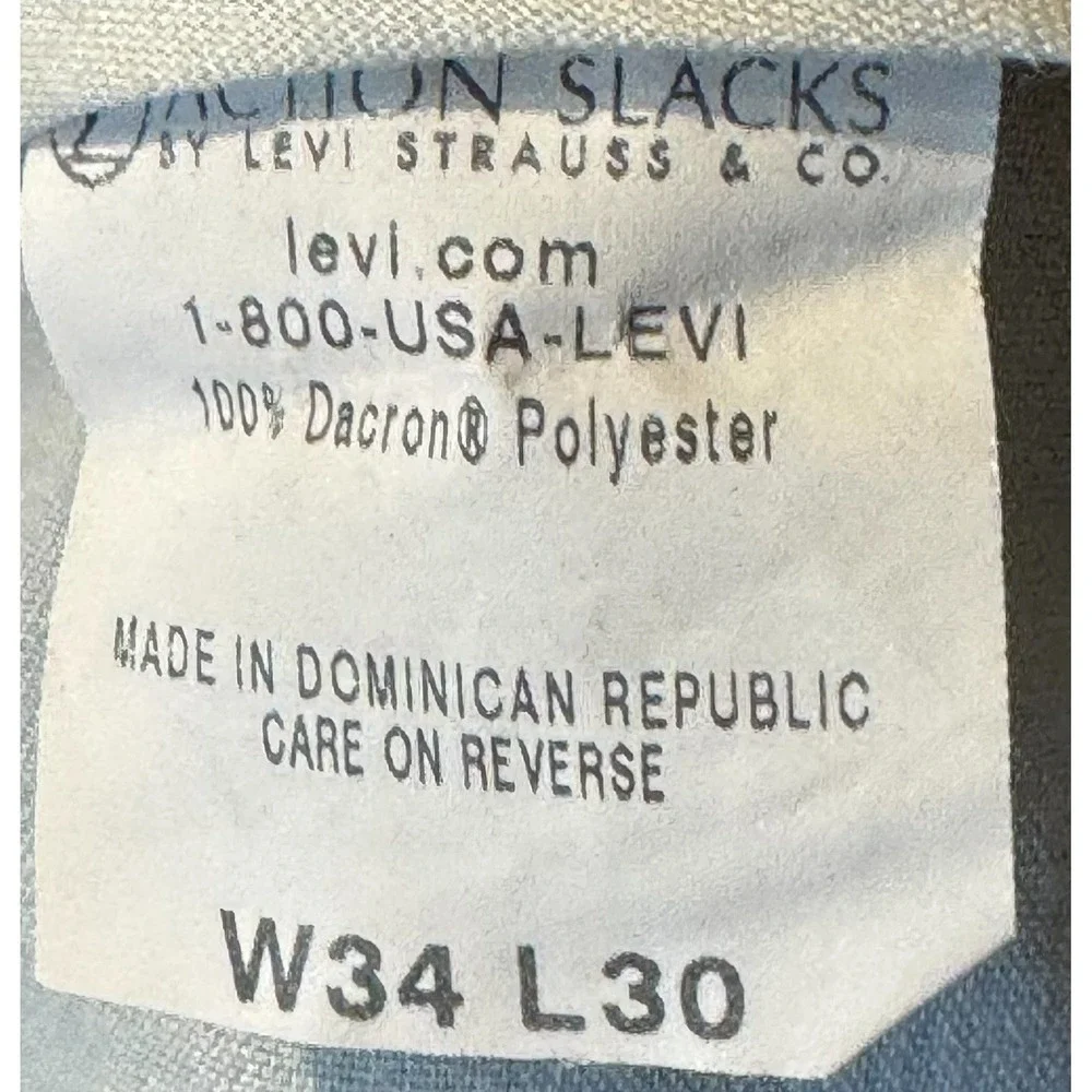 Levi's Men's Dress Pants Vintage‎ Levi's Action Slacks  Straight Leg Gray 34X30